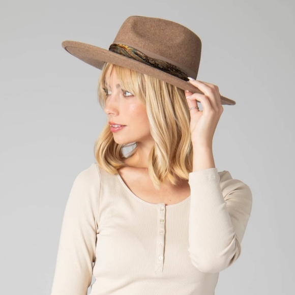 Bandana Cover Band Wool Felt Fedora - Picture 9 of 12